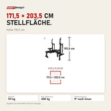 Maßbild Titanium Strength Elite Series Bankdrücken & Squat Rack Combo: Stellfläche 171,5 × 203,5 cm, Höhe 192,5 cm