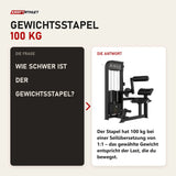 Frage und Antwort zu Titanium Strength Elite Series Bauchmuskelmaschine: Wie schwer ist der Gewichtsstapel?