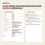 Technische Daten und Merkmale von Titanium Strength Elite Series Bauchmuskelmaschine als Tabelle