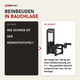 Frage und Antwort zu Titanium Strength Elite Series Beinbeuger liegend: Wie schwer ist der Gewichtsstapel?