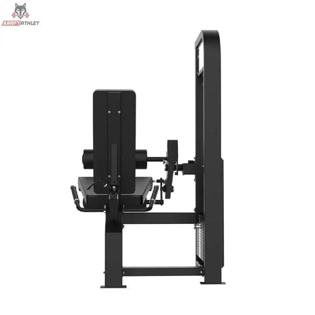 Titanium Strength Elite Series Beinbeuger sitzend – Frontansicht mit Sitz, Beinrollen und Haltegriffen