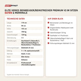 Technische Daten und Merkmale von Titanium Strength Elite Series Beinbeuger/Beinstrecker Premium V2 im Sitzen als Tabelle
