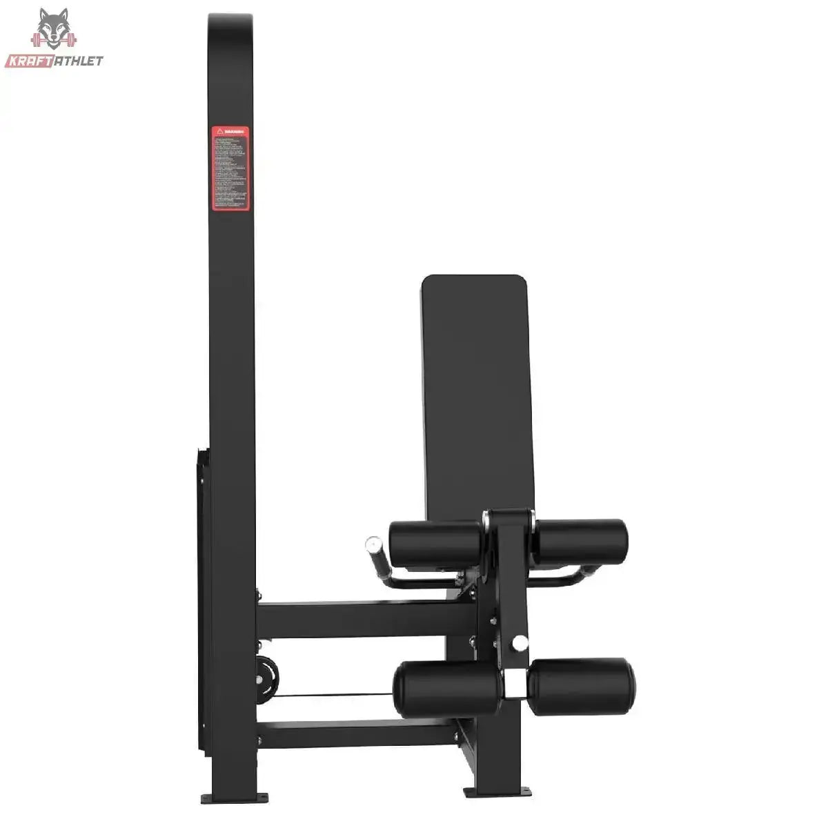 Titanium Strength Elite Series Beinstrecker – Seitenansicht mit Rückenlehne und Schienbeinpolstern