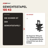 Frage und Antwort zu Titanium Strength Elite Series Bizepscurl: Wie schwer ist der Gewichtsstapel?