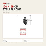 Maßbild Titanium Strength Elite Series Bizepscurl: Stellfläche 104 × 100 cm, Höhe 155 cm