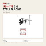Maßbild Titanium Strength Elite Series Crossover Multipress: Stellfläche 170 × 172 cm, Höhe 78,5 cm