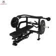 Titanium Strength Elite Series Crossover Multipress in Schrägansicht mit Hantelscheiben und Bank