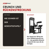 Frage und Antwort zu Titanium Strength Elite Series Dual Bauch und unterer Rücken: Wie schwer ist der Gewichtsstapel?
