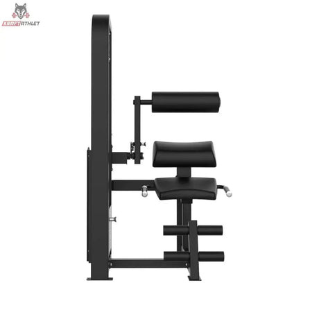 Titanium Strength Elite Series Dual Bauch und unterer Rücken – Seitenansicht mit Rolle, Sitzpolster und Fußstütze