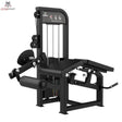 Titanium Strength Elite Series Dual Beinbeuger Liegend & Beinstrecker – Schrägansicht mit Sitz, Beinrollen und Gewichtsturm