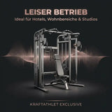 Titanium Strength Elite Series Dual Bizeps- und Trizepsmaschine – Grafik zum leisen Betrieb in Hotels, Wohnbereichen und Studios