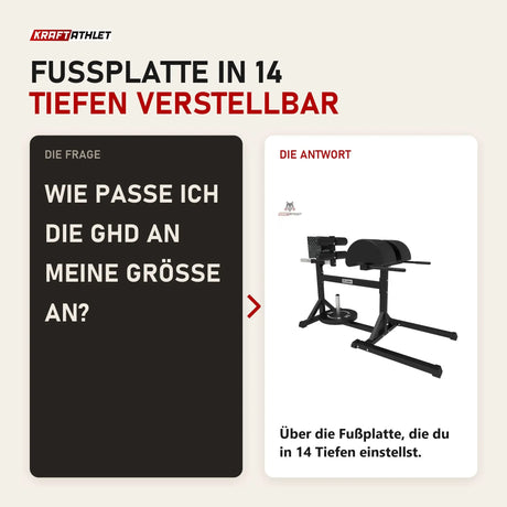 Frage und Antwort zu Titanium Strength Elite Series GHD Bank: Wie passe ich die GHD an meine Größe an?