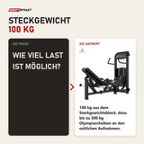Frage und Antwort zu Titanium Strength Elite Series Hip Thrust mit Steckgewichten: Wie viel Last ist möglich?