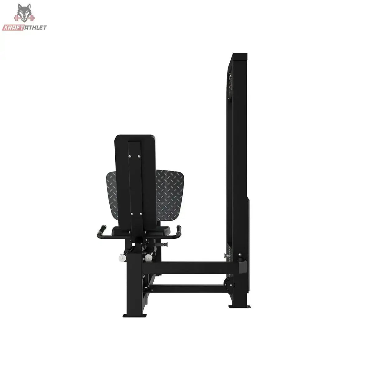 Titanium Strength Elite Series Horizontale Beinpresse, Rückansicht mit Sitz und Rahmen