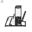 Titanium Strength Elite Series Horizontale Beinpresse, Seitenansicht mit Gewichtsturm, Fußplatte und Rückenlehne