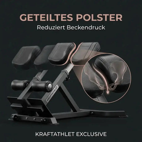 Titanium Strength Elite Series Hyperextension Bank Römischer Stuhl, Polster Detailansicht Premium
