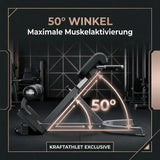 Titanium Strength Elite Series Hyperextension Bank Römischer Stuhl, Marketing 50° Winkel Grafik