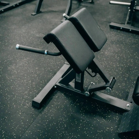 Titanium Strength Elite Series Hyperextension Bank Römischer Stuhl, Schrägansicht
