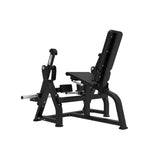 Titanium Strength Elite Series IsoLateral Beinstrecker – Seitenansicht von rechts auf Sitz und Hebel