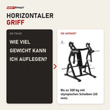 Frage und Antwort zu Titanium Strength Elite Series IsoLateral Bench Press: Wie viel Gewicht kann ich auflegen?