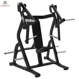 Titanium Strength Elite Series IsoLateral Bench Press – Frontansicht in Schwarz mit Hantelscheibenaufnahmen