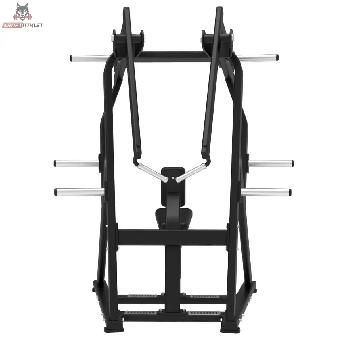 Titanium Strength Elite Series IsoLateral D.Y. Row in Frontansicht mit Brustpolster und unabhängigen Zugarmen