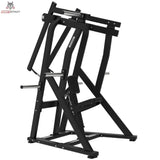 Titanium Strength Elite Series IsoLateral D.Y. Row in Schrägansicht von links mit Zughebeln und Scheibenaufnahmen