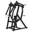 Titanium Strength Elite Series IsoLateral D.Y. Row in Schrägansicht von rechts mit hohen Zugarmen und schwarzem Rahmen