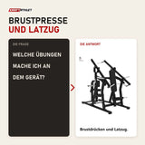 Frage und Antwort zu Titanium Strength Elite Series IsoLateral Brustpresse und Latzug: Welche Übungen mache ich an dem Gerät?