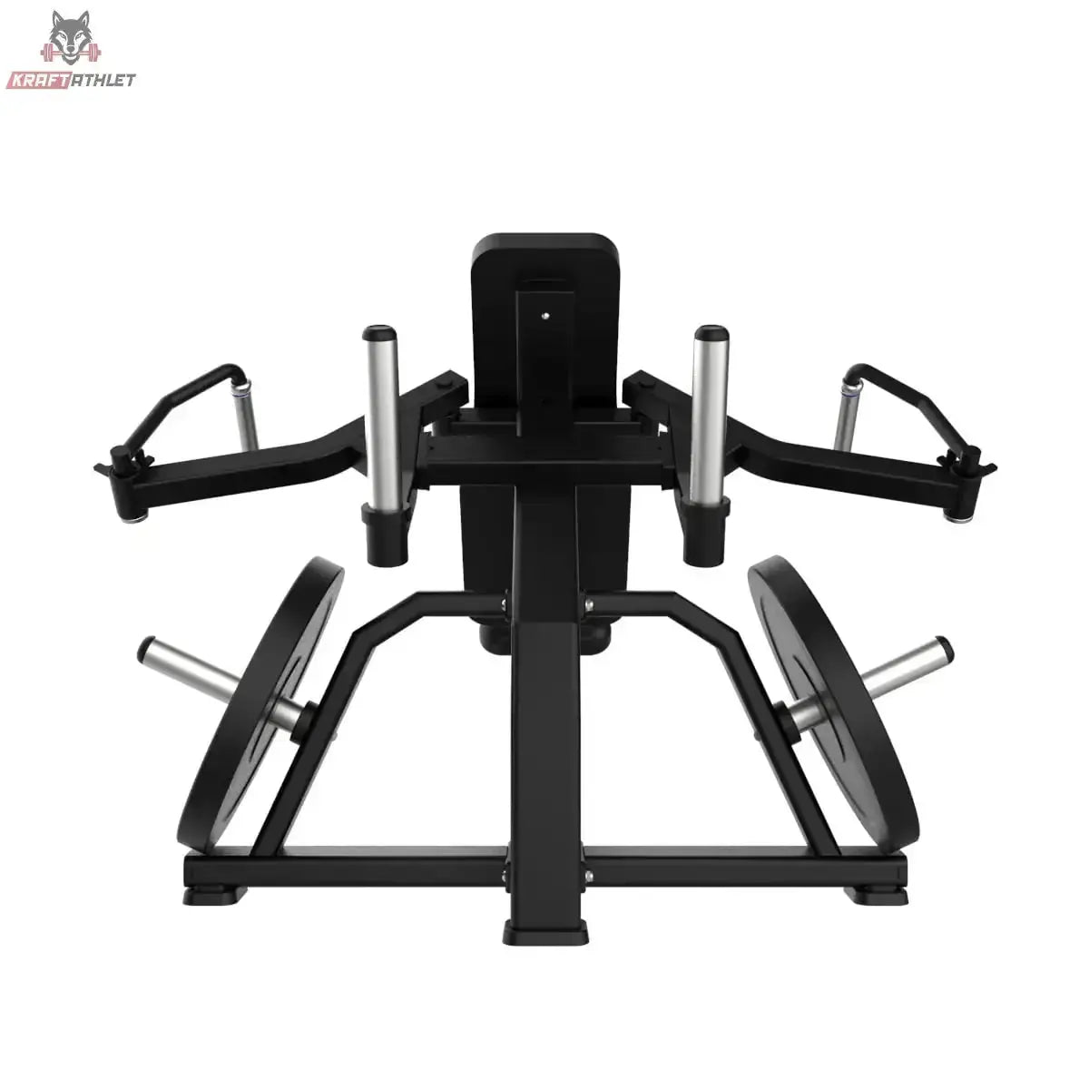 Titanium Strength Elite Series IsoLateral Incline Pec Fly – Frontansicht mit beiden Hebelarmen und Griffen