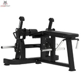 Titanium Strength Elite Series IsoLateral Prone Leg Curl in Seitenansicht mit Liegepolster, Beinrolle und Hebelarm