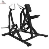Titanium Strength Elite Series IsoLaterales Rudern – Rückansicht schräg mit Sitz und Hebeln