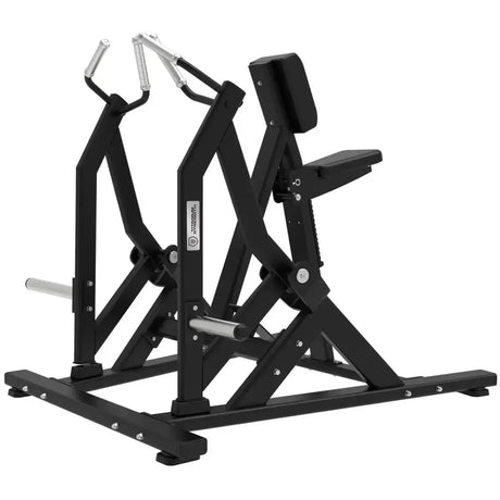 Titanium Strength Elite Series IsoLaterales Rudern – Schrägansicht von links mit Brustpolster