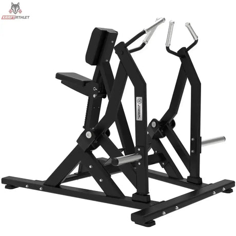 Titanium Strength Elite Series IsoLaterales Rudern – Schrägansicht von rechts mit Griffen