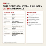 Technische Daten und Merkmale von Titanium Strength Elite Series IsoLaterales Rudern als Tabelle