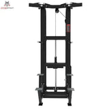 Titanium Strength Elite Series Klimmzug-Dipsmaschine – Frontansicht mit Rahmen, Seilzug und Griffen