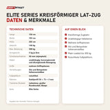 Technische Daten und Merkmale von Titanium Strength Elite Series Kreisförmiger Lat-Zug als Tabelle