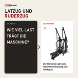 Frage und Antwort zu Titanium Strength Elite Series Latzug und Ruderzug IsoLateral Combo: Wie viel Last trägt die Maschine?