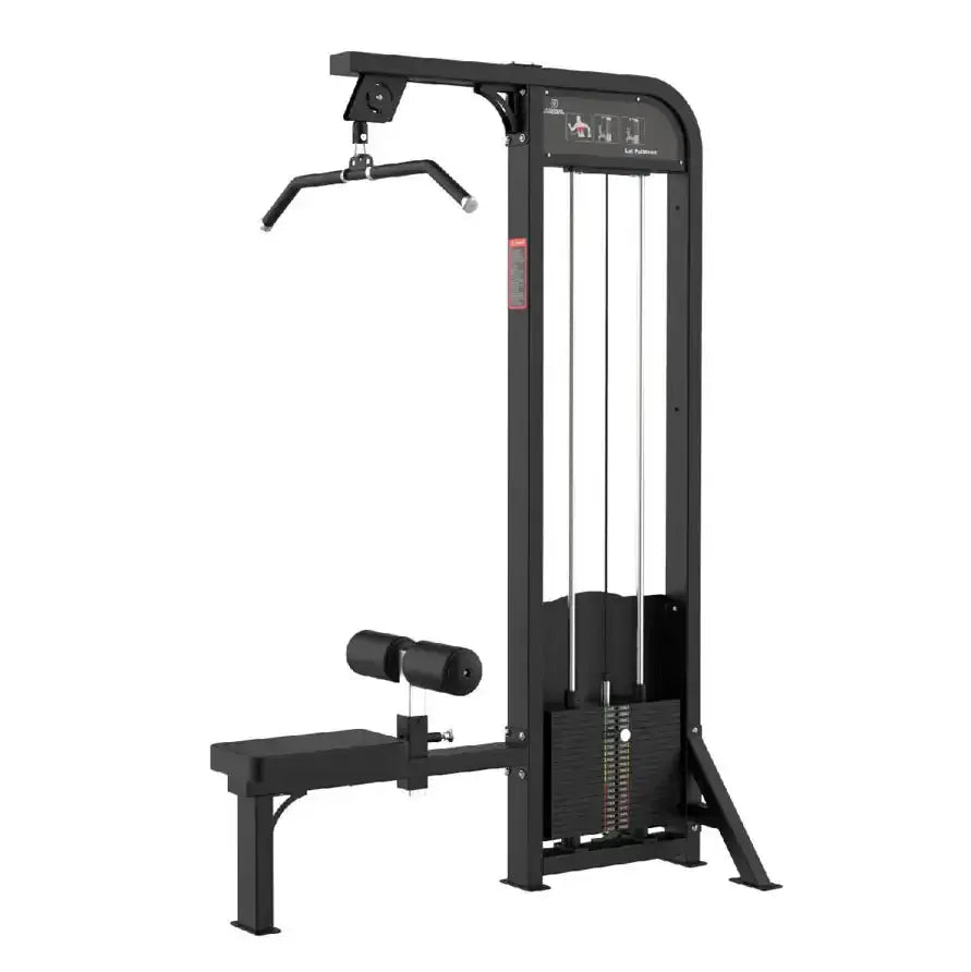 Titanium Strength Elite Series Latzugmaschine – Schrägansicht von der anderen Seite mit Latzugstange