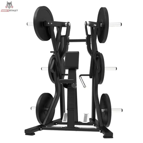 Titanium Strength Elite Series Low Row in Frontansicht mit Scheiben auf beiden Seiten und Brustpolster