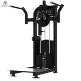 Titanium Strength Elite Series Multi Hip – Schrägansicht von rechts mit Plattform und Gewichtsturm