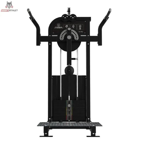 Titanium Strength Elite Series Multi Hip – Frontansicht mit Drehscheibe, Hebelpolster und Plattform