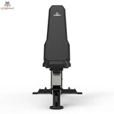 Titanium Strength Elite Series Multi-Verstellbare Bank, Frontansicht mit senkrecht gestellter Rückenlehne