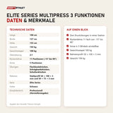 Technische Daten und Merkmale von Titanium Strength Elite Series Multipress 3 Funktionen als Tabelle