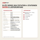 Technische Daten und Lieferumfang von Titanium Strength Elite Series Multistation 4 Stationen als Tabelle
