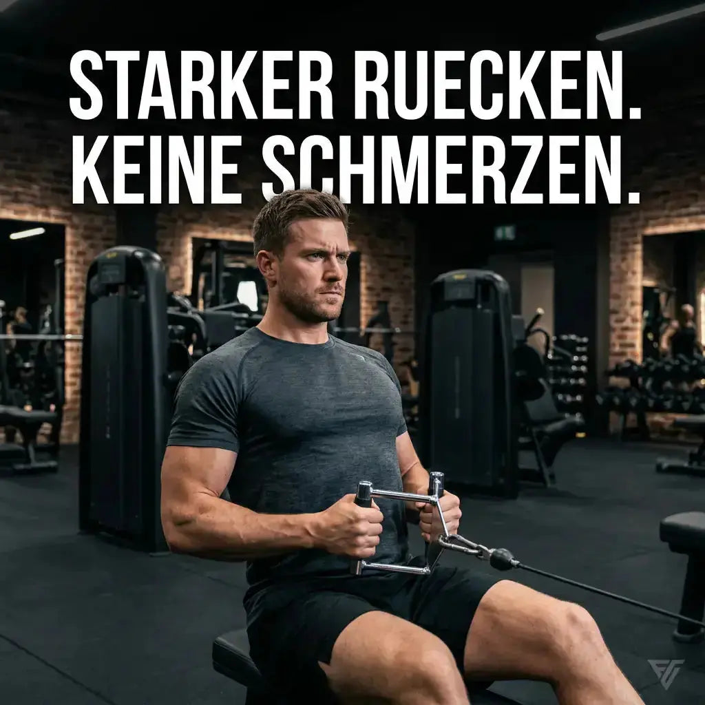 Titanium Strength Elite Series Multistation 5 Stationen im Studio, Mann trainiert sitzend am Ruderzug