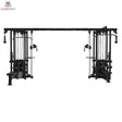 Titanium Strength Elite Series Multistation 8 Stationen, Frontansicht mit langem Querträger auf Weiß