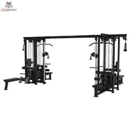 Titanium Strength Elite Series Multistation 8 Stationen, Schrägansicht von der anderen Seite auf Weiß
