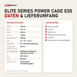 Technische Daten und Lieferumfang von Titanium Strength Elite Series Power Cage E30 als Tabelle