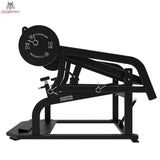 Titanium Strength Elite Series Power Squat Pro Kniebeugenmaschine in Schwarz, Seitenansicht von rechts mit Hebelarm